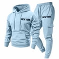 thumbnail image 2 of SUYIDA Men's Winter Tracksuit Set, Athletic Sweatshirt and Jogger Pants, Cozy Activewear Outfit for Fall Winter Workout, Running and Casual Everyday Wear, 2 of 4
