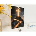 thumbnail image 6 of 24x16 inches Christian Cross LED Wall Art – Acrylic UV Printed Light Up Religious Picture with Remote Control, Illuminated Faith Wall Decor for Living Room and Prayer Room, 6 of 11