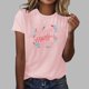 thumbnail image 2 of Blusas de Manga Corta para las Mujeres Imprimir Cuello Redondo, Camiseta Casual para Primavera Verano Diario, 2 of 4