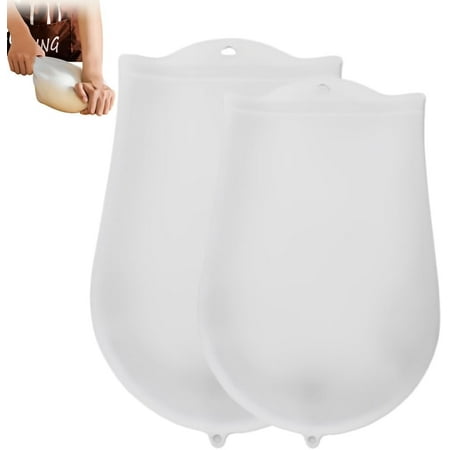 

Dough Kneading Bag Dough Bag Silicone Kneading Dough Bag Dough Kneading Gadget Reusable Dough Needing Bag for Dough Bread Pizza Pastry Tortilla Multifunctional Cooking Tool Bag(Small+Large)