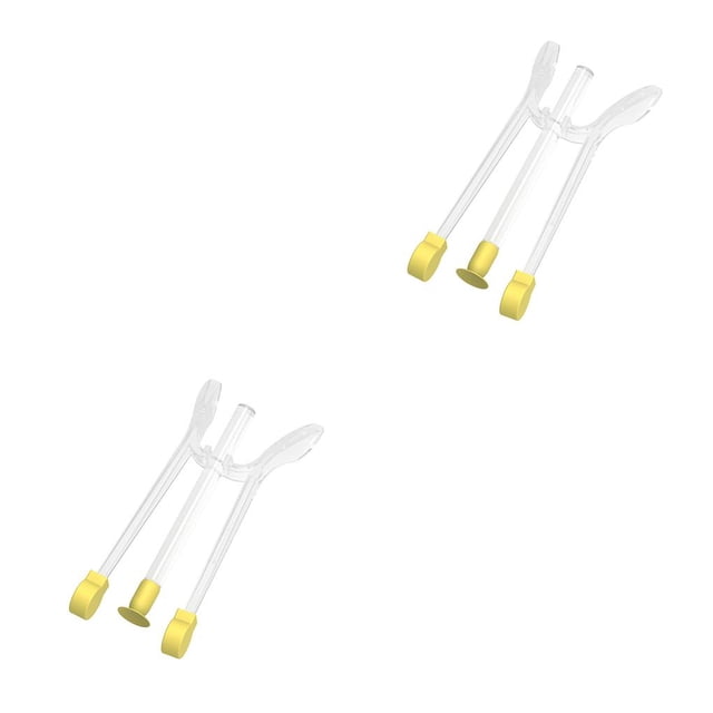 Vogacara Removedor de lentes de contacto herramienta de inserción de silicona de color con estuche de almacenamiento pequeño palo de Amarillo 2piezas