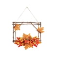 thumbnail image 2 of Fall Front Door Floral Swag, Artificial Thanksgiving Maple Leaves Door Hanging with Daisy Pumpkin, Autumn Harvest Twigs Swag Wreath for Farmhouse Mantel Wall Indoor Outdoor Home Decor, 2 of 6