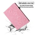 thumbnail image 6 of for iPad Pro M4 11" (2024) Leather Case, Matte Skin Feel Floral Embossed Folio Cover Stand Support, Card Slot Stylus Pen Holder, Soft TPU Inner Shell, Screen Protector, 6 of 8