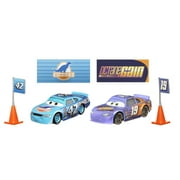 Disney and Pixar World of Cars Racing 2-Packs with 2 Collectible Toy Cars & 6 Accessories