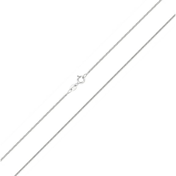 Elegant 9k White Gold Women Wheat Chain - 22 inch