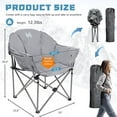 thumbnail image 5 of MOPHOTO Gray Heated Camping Chair Oversized, Outdoor Portable Heated Folding Chairs, Heated Foldable Chair Seat Supports 500 lbs, Heating Chair for Outdoor Sports, Camping, Patio, and Picnics, 5 of 7