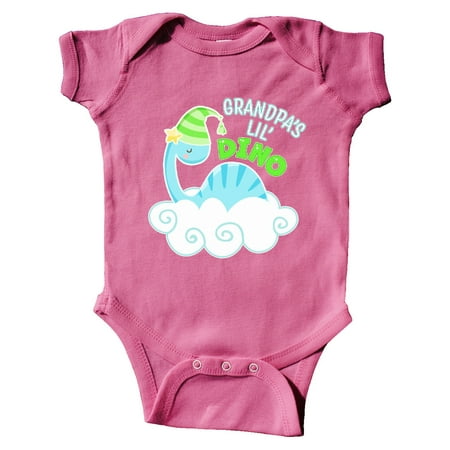 

Inktastic Grandpa s Lil Dino with Cute Blue Baby Dinosaur Gift Baby Boy or Baby Girl Bodysuit