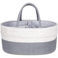 thumbnail image 1 of Pañal para bebé - Contenedor de almacenamiento de cuerda extra grande para guardería - Cesta para bebé con bolsillos, compartimentos y divisores extraíbles, 1 of 5