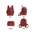 thumbnail image 2 of Gustave Mini Backpack Purse for Women Nylon Lightweight Small Daypack Backpacks Water-Resistant Casual Travel Shoulder Bag Bookbag with Anti-theft Pocket, Red, 2 of 9