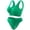 Green, variant on skpabo 2 Piece Bra Women's Non-Steel Ring Gathered Non-Marking Sling Breathable Gathering Sports Underwear Set Size 8-20