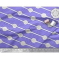 thumbnail image 3 of Soimoi Purple Cotton Poplin Fabric Dot & Stripe Print Sewing Fabric Yard 42 Inch Wide, 3 of 3