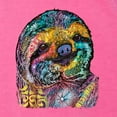 thumbnail image 2 of Funny Neon Sloth | Dean Russo Art Animal Lover Tri-Blend Racerback Sleeveless Top, Vintage Pink, M, 2 of 5