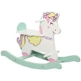 thumbnail image 2 of Qaba Wooden Rocking Horse Toddler Rocker Ride On Unicorn for 1-3 Years Old Baby Toy Girl and Boy Gift, 2 of 9