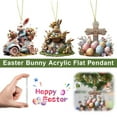 thumbnail image 5 of Easter Bunny Acrylic Suncatcher, Eggs Rabbit Stained Glass Window Hanging Ornaments, Window Pendant Hangings Sun Catchers for Indoor Outdoor Home Party Decorations, Easter Gifts（2D）, 5 of 8