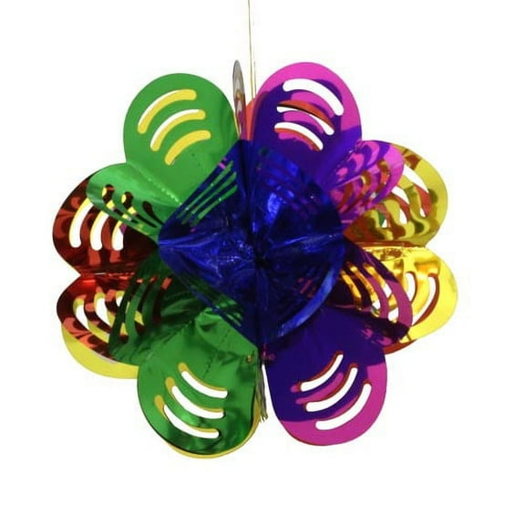 Multi Colored 12 In. Honeycomb Foil Flower Decorations