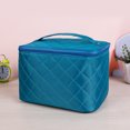 thumbnail image 1 of Bolsa de lavado portátil de gran capacidad con forma de diamante bordado bolsa cuadrada multifunción bolsa de almacenamiento de cosméticos azul Zefei Wu 9024735075141, 1 of 1