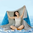 thumbnail image 4 of Summer Cool Feeling Ice Silk Lightweight Blanket with Breathable Nylon Spandex Fabric, 200x150cm Size for Hot Sleepers & Night Sweat Relief, All Season Temperature Regulation for Bedroom Use, 4 of 6