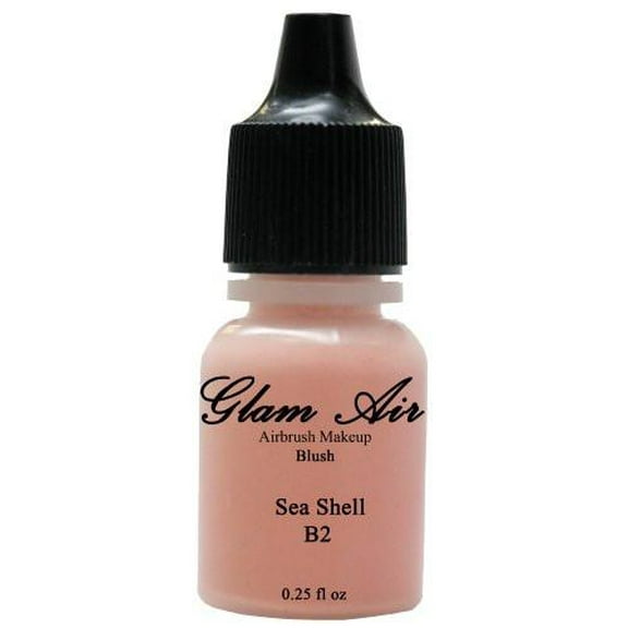 Glam Air Airbrush Water Based Blush Makeup B2 Sea Shell Makeup Blush, Oil free, Alcohol free with Vitamin E and Minerals - 0.25