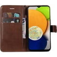 thumbnail image 5 of Wallet Phone Case with Card Holder for Samsung Galaxy A03, Simple Fashion PU Leather w/Kickstand Cover for Samsung Galaxy A03 CS Brown, 5 of 14