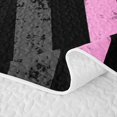 thumbnail image 5 of Manfei Usa Flag Bed Spread Queen,Geometric Stripe Queen Coverlet Set,Black Gray Pink,3 Pieces, 5 of 7