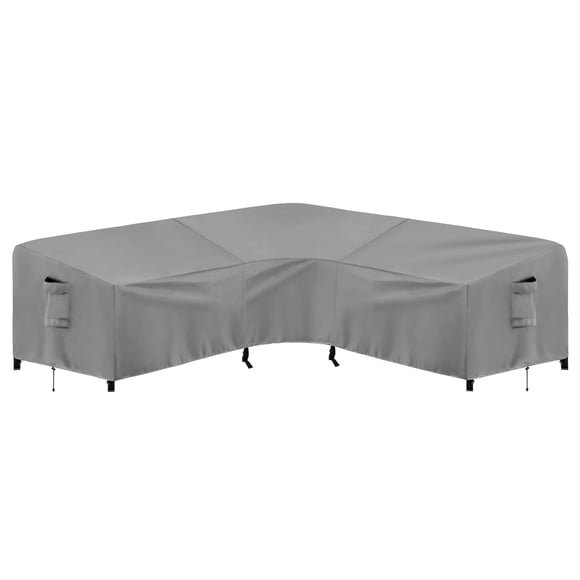 PureFit Outdoor Sectional Sofa Cover Waterproof V Shaped Patio Furniture Covers for Deck, Lawn and Backyard, 100&acirc;x100&acirc;,