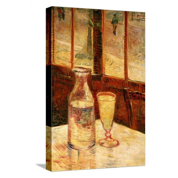 Art.com The Still Life with Absinthe Stretched Canvas Print Wall Art by Vincent van Gogh, 12" x 18"