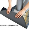 thumbnail image 3 of Blue White Gold Marble Pattern Hot Yoga Mat Towel Non Slip for Hot Yoga - Quick-Drying Yoga Mat Cover with 4 Corner Pockets with Travel Bag - Hot Yoga Towel Non Slip 74"x26", 3 of 6