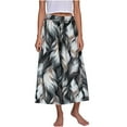thumbnail image 6 of YABCSAZ Women's Wide Leg Pants Loose Casual Pants Plus Size Boho Pants Printed Drawstring Elastic Waist Lounge Long Trousers Soft Comfortable Capri Pants for Women, 6 of 8