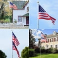 thumbnail image 2 of 20Ft Telescopic Flag Pole Kit, Heavy Duty Aluminum Telescoping Flagpole, with 3x5 American Flag and Topper Ball for Commercial, Residential Use, 2 of 7