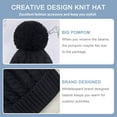 thumbnail image 3 of Whiteleopard Women's Winter Beanie Warm Lining - Thick Slouchy Cable Knit Skull Hat Ski Cap, 3 of 8
