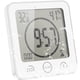 thumbnail image 1 of Reloj de baño, alarma digital LCD con reloj de ducha táctil a prueba de agua, humedad de temperatura, temporizador de cuenta regresiva, 3 métodos de montaje, alimentado por batería (blanco) Adepaton YQ-0111, 1 of 7