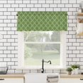 thumbnail image 4 of Valance for Windows Semi Sheer Valances for Living Room Bathroom Bedroom, St. Patrick''s Day Green Checkered Clover Tile Pattern Kitchen Window Valance Rod Pocket Valance Curtains 54x18 Inches, 4 of 5