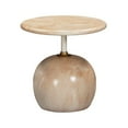 thumbnail image 3 of Maklaine Modern Contemporary Faux Marble Side Table in Rose Finish, 3 of 6
