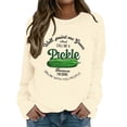 thumbnail image 2 of Well Paint Me Green And Call Me A Pickle Because I'm Done Dillin’With You People Sweatshirts for Women Pullover Tops, 2 of 7