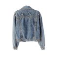 thumbnail image 2 of Women's Casual Denim Jacket With Pearl, 2 of 5