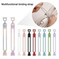 thumbnail image 2 of Mosey 6Pcs Cable Ties Elastic Compact Size Charging Cable Organizer Reusable Cable Straps Clips Cable Management Tool, 2 of 8