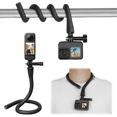 Image of Monkey Tail Mount Flexible Mount for GoPro Hero 12/11/10/9 Insta360 X3 Go3 Phones Camera iPhone Android Tripod