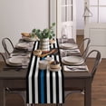 thumbnail image 2 of Table Runner Dresser Scarf 13 x 70 Inch Thin Blue Line Flag American Police Flag Honoring Law Enforcement Officers Table Runners Non-Slip Heat Kitchen Dining Table Decor for Indoor Outdoor Home Party, 2 of 7