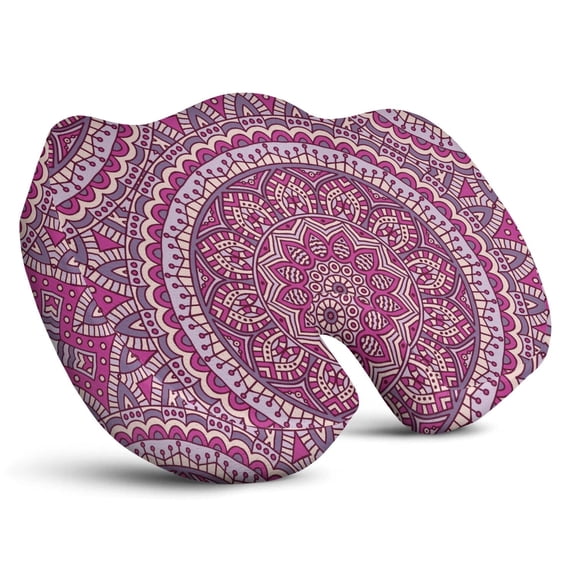 Premium Mandala Pattern Memory Foam Seat Cushion Ergonomic Chair Pad for Office Chair, Car, Airplane & Bleachers Sciatica, Tailbone Hip & Back Pain Relief - Chair Cushion for Long Office Workers.