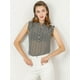thumbnail image 3 of Blusa con Volantes Allegra K Sin Mangas Casual para mujeres Blanco Negro XL, 3 of 6