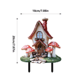 thumbnail image 3 of Whimsical Fairy Garden House with Red Mushroom Accents, Resin Outdoor Decor for Lawn, Patio, and Yard Art Display, 3 of 8