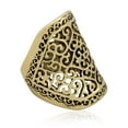 thumbnail image 5 of Vintage Style Filigree Statement Ring, Gold Tone Wide Band Cocktail Ring Size 10 Jewelry Ring Gold, 5 of 6