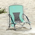 thumbnail image 6 of GVN Outside Chairs with Mesh Back, Carry Bag and Cup Holder, Folding Camping Chairs for Outdoor, Camping, Lawn, Sports, Picnic, Turquoise, Set of 2, 6 of 6