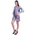thumbnail image 3 of Moomaya Womens Imprimé Courte Robe Cloche Manches Robes pour les Femmes Vêtements d'Été Occasionnels, 3 of 6