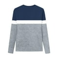thumbnail image 3 of Maean Girls Long Sleeve Top Color Block Crew Neck Casual Blouse Kids Basic Fall Tee 3-14 Years, 3 of 7