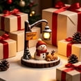 thumbnail image 6 of Clearance! Resin Snowman Figurine Christmas Night Light, Christmas Decorations for Home, Vintage Glowing Christmas Decor for Desktop Shelf, 6 of 7