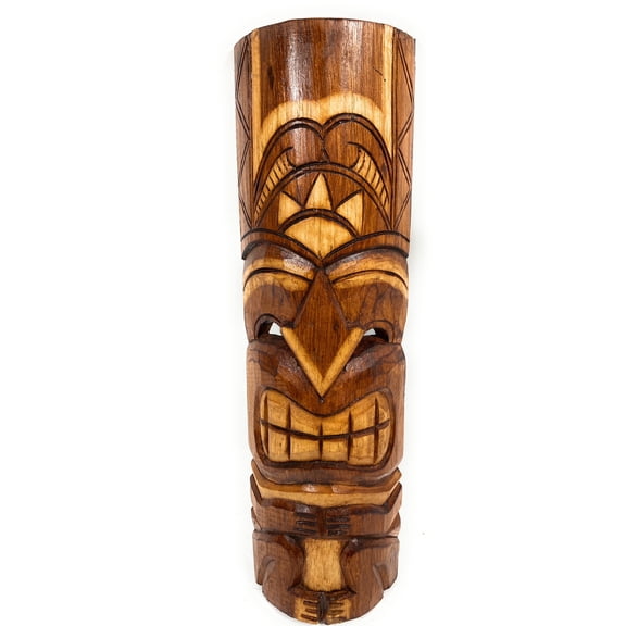 Happiness Tiki Mask 20" - Antique Finish hand Carved | #bag1505650