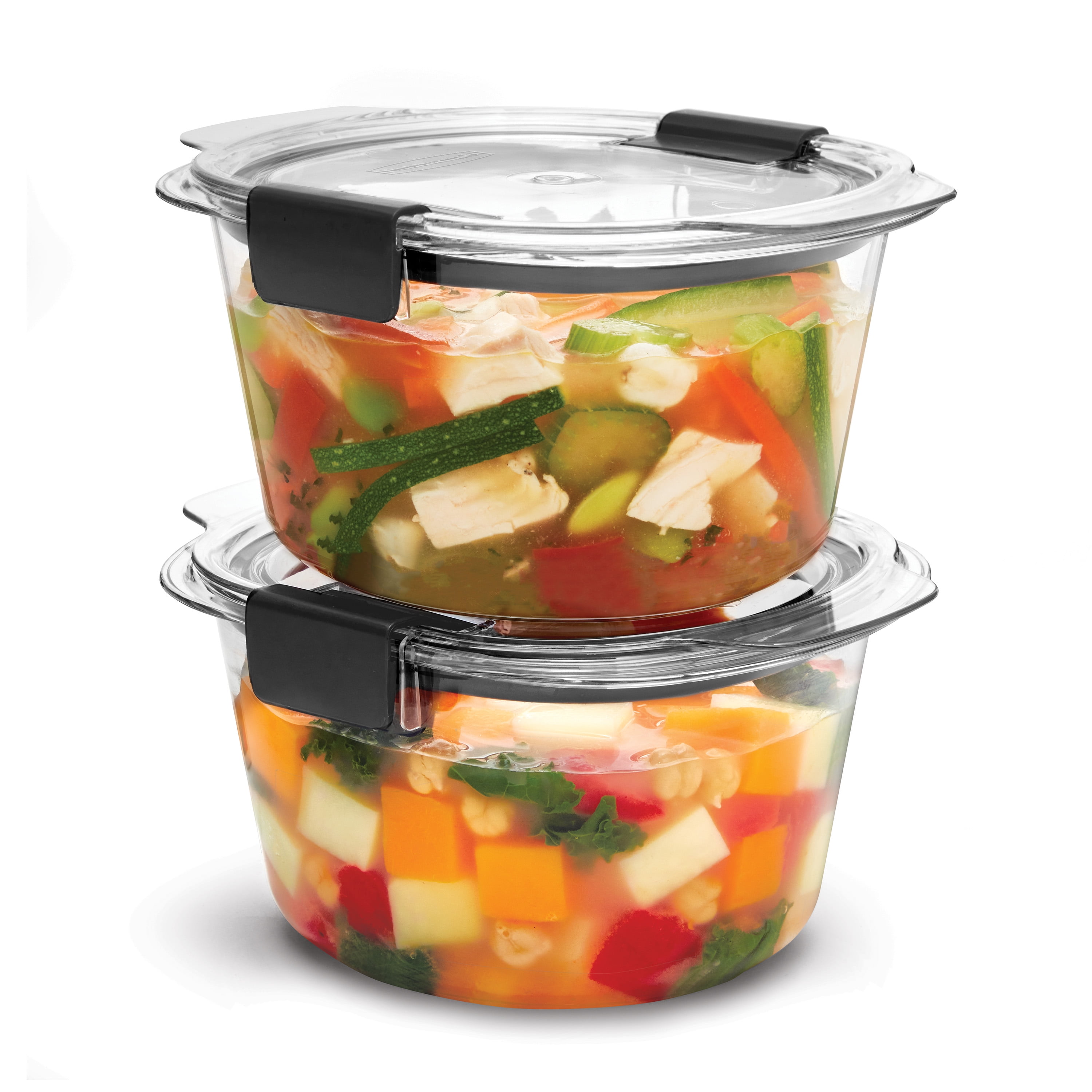 (2 pack) Rubbermaid Brilliance Round Tritan 3.5 Cup Value Pack, Well Suited to Refrigerator Organization