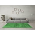 thumbnail image 3 of Ahgly Company Indoor Square Oriental Emerald Green Industrial Area Rugs, 4' Square, 3 of 4