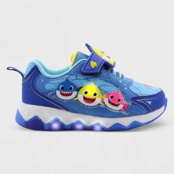 Baby Shark Light Up Sneakers , Toddler Boys Size 8 Shoes